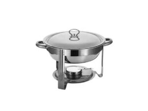 Rechaud Redondo 5 Litros em Aço Inox Solaris
