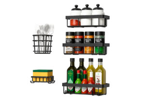 Kit 5 Suportes para Banheiro em Aço Inox Solaris