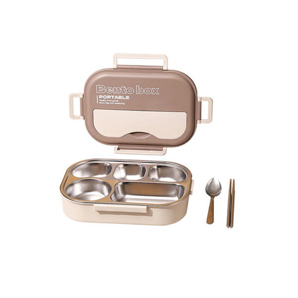 Box Marmita Térmica Solaris em Aço Inox – 5 Divisórias com Travas de Segurança - Imagem 2