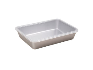 Bandeja / Forma Retangular com Tampa em Aço Inox Solaris