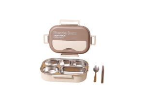 Box Marmita Térmica Solaris em Aço Inox – 5 Divisórias com Travas de Segurança