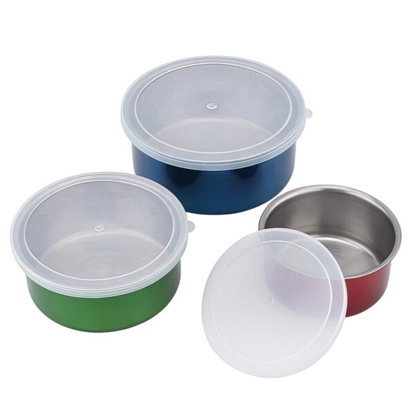 Conjunto De 5 Potes Em Aço Inox Colorido Solaris - Imagem 4