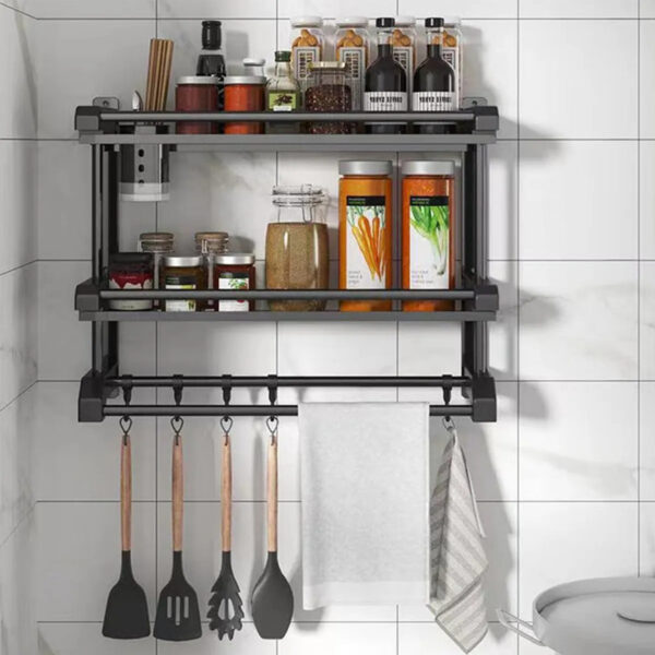 Prateleiras organizadoras em aço Inox Solaris - 60cm - Imagem 2