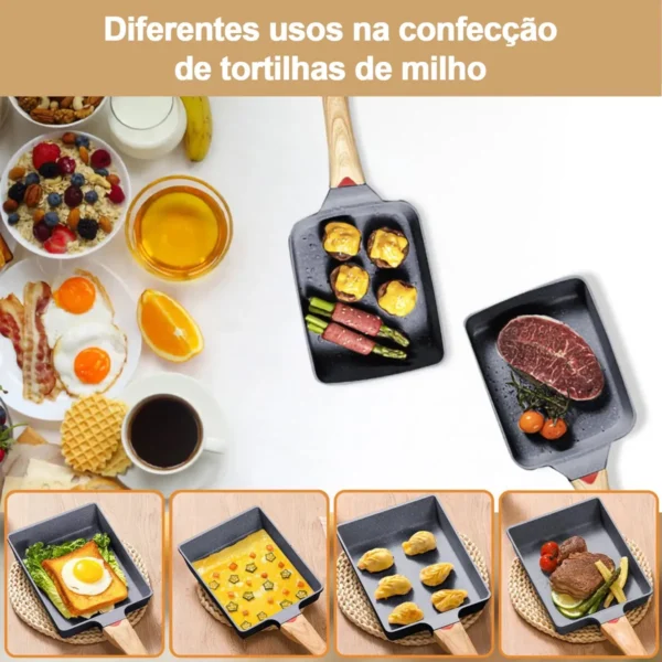 Frigideira Multiuso Antiaderente Solaris Alimentos 20x15 Cm - Imagem 2