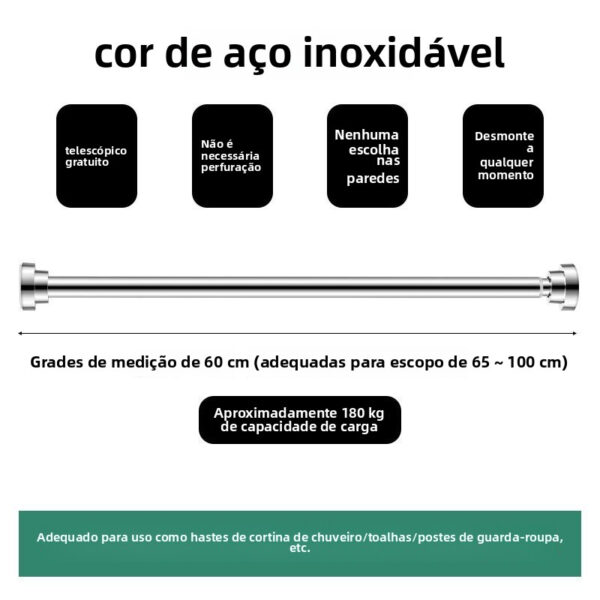 Haste Inox Solaris – Ajustável - Imagem 3