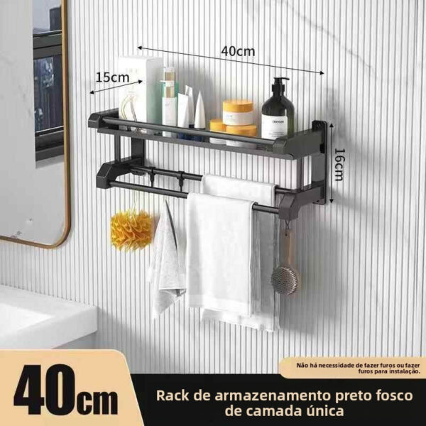 Prateleiras organizadoras em aço Inox Solaris - 40cm - Imagem 8