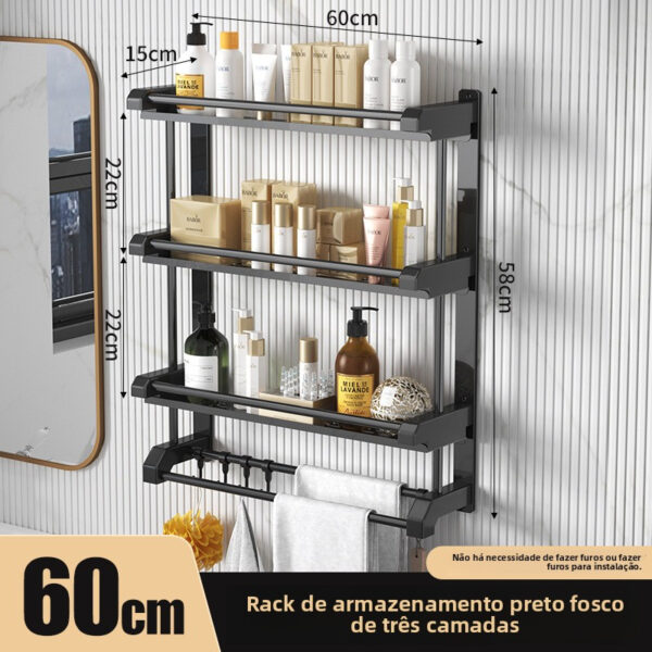 Prateleiras organizadoras em aço Inox Solaris - 60cm - Imagem 5