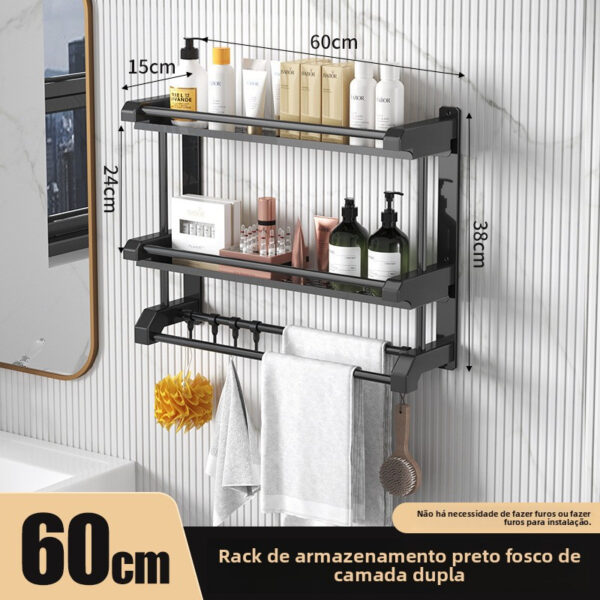 Prateleiras organizadoras em aço Inox Solaris - 60cm - Imagem 6