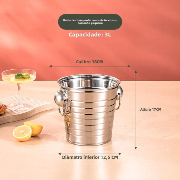 Balde para Gelo Solaris em Aço Inox – Nos Tamanhos 3L, 5L e 9L - Imagem 3