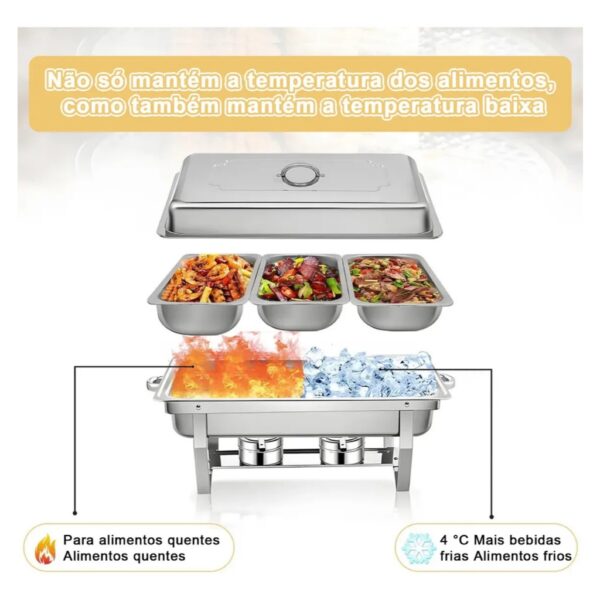 Rechaud Profissional Em Aço Inox Solaris - Imagem 4