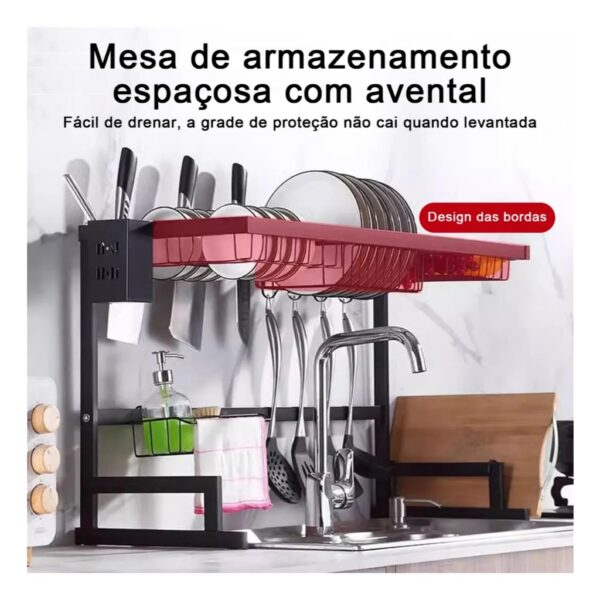 Escorredor de Louças  Suspenso Em Inox Solaris - 1 andar - Imagem 2